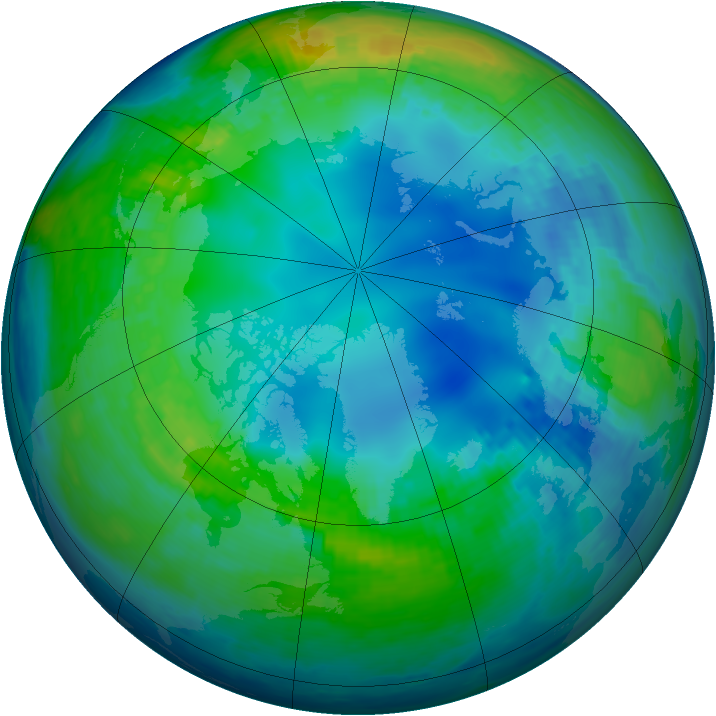 Arctic ozone map for 10 November 2002